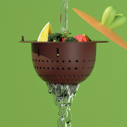 1pc Kitchen Silicone Sink Filter Screen, Vegetable Sink Floor Drain Filter Screen, Sewer Leftovers Anti Clogging Filter, Drain Screen